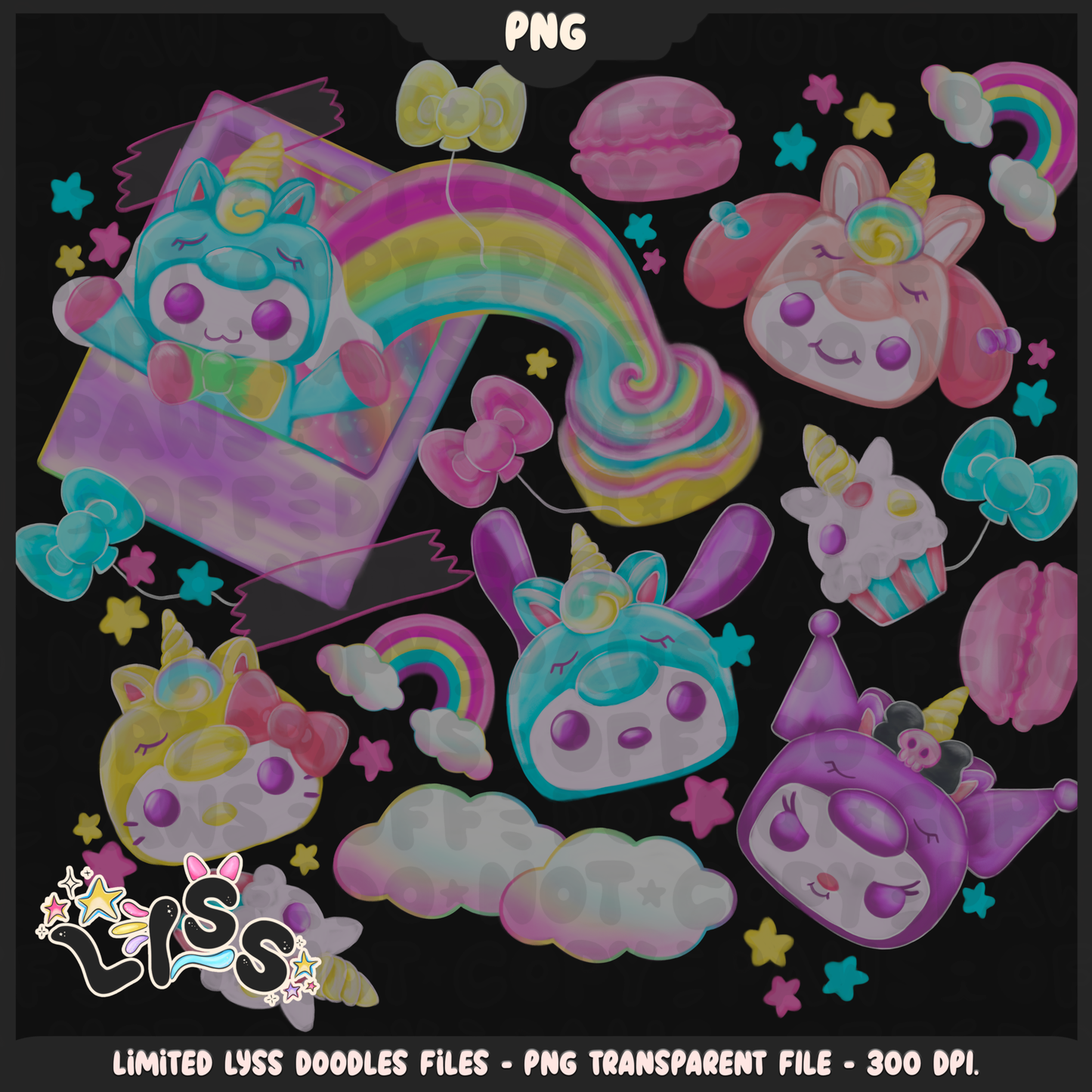 2024 - Lyss Doodles -  PNG Files - HK Birthday - 24LD010