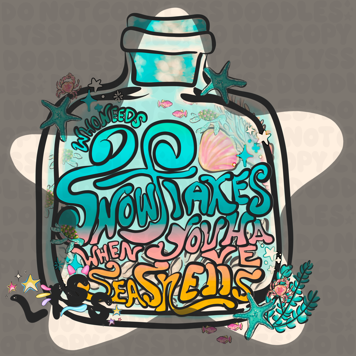 2023 - Lyss Doodles -  PNG FIles - Winter Ocean - 23LD004