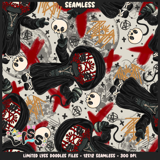 2024 - Lyss Doodles - Seamless - Mains - SCREAMO COLLAB - 24LD039