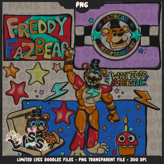 2023 - Lyss Doodles -  PNG Files - Animatronics - Comic Style - 23LD016