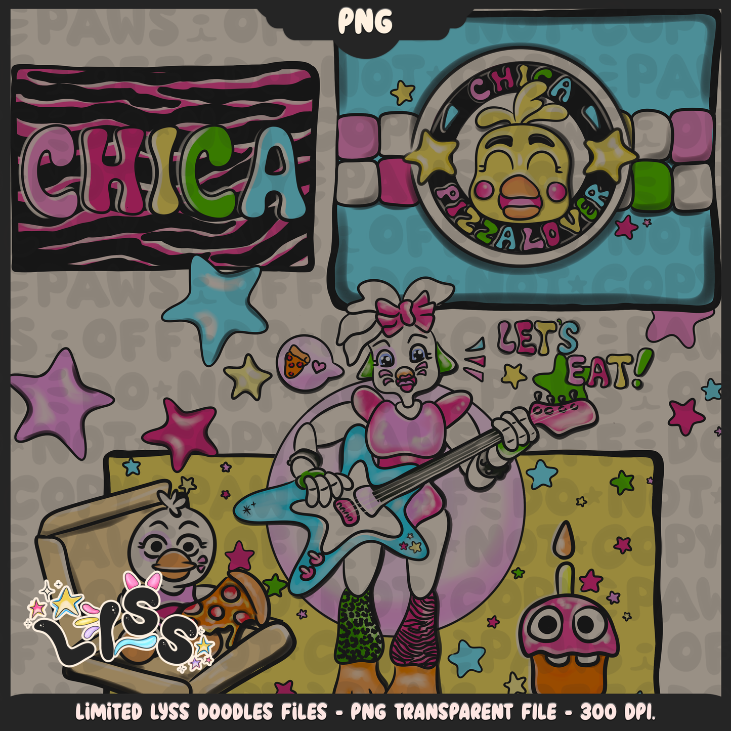 2023 - Lyss Doodles -  PNG Files - Animatronics - Comic Style - 23LD016