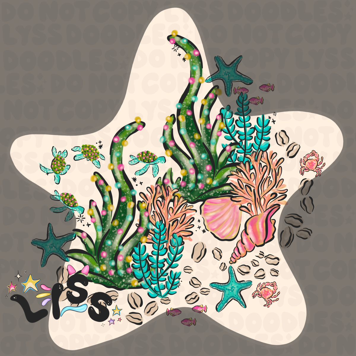 2023 - Lyss Doodles -  PNG FIles - Winter Ocean - 23LD004