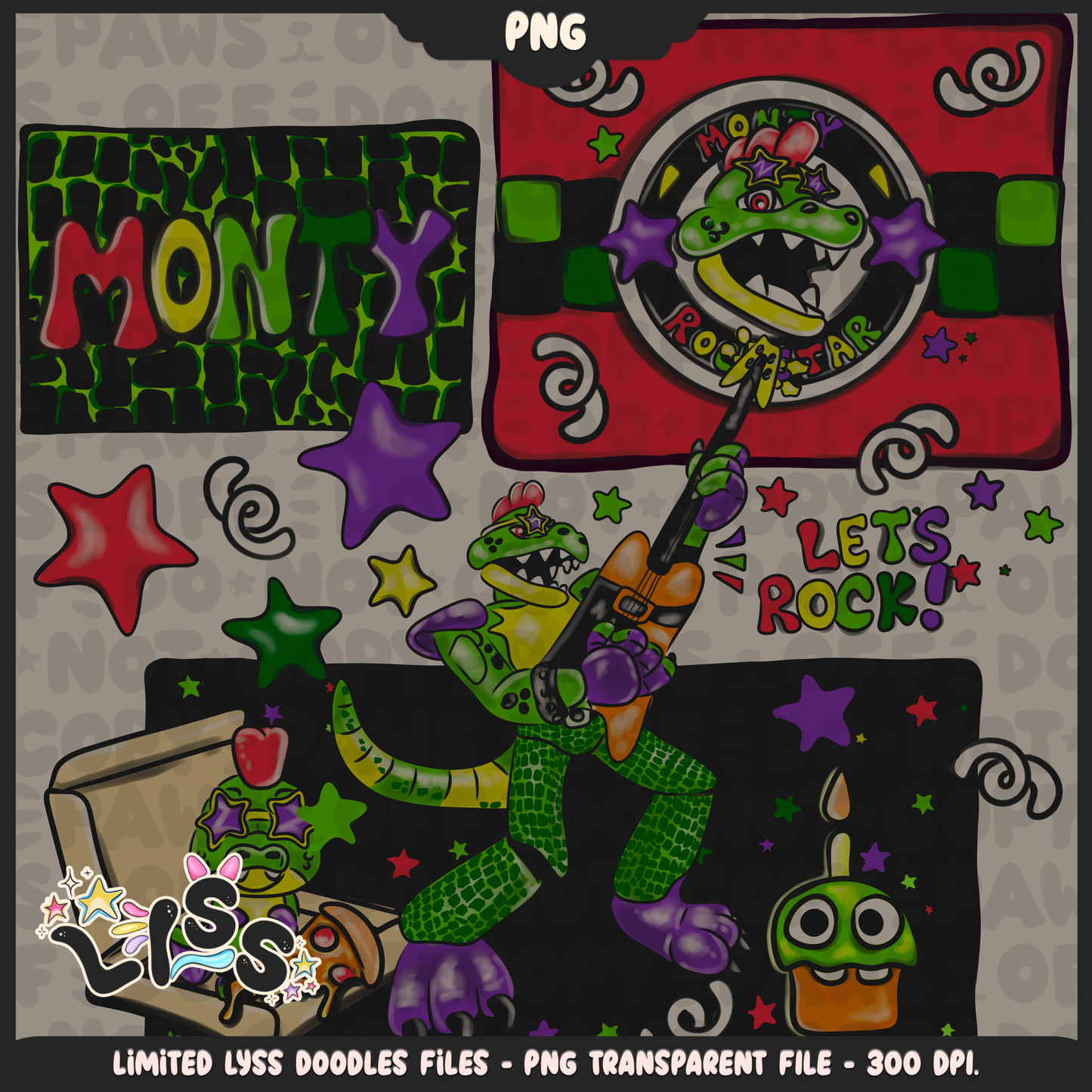 2023 - Lyss Doodles -  PNG Files - Animatronics - Comic Style - 23LD016