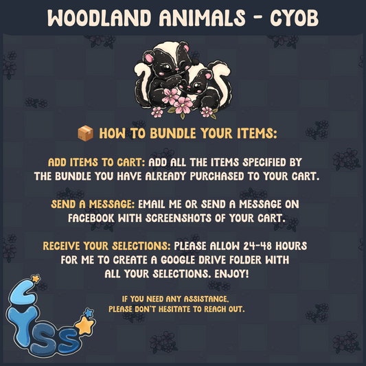2024 - Lyss Doodles - CYOB & Everything Bundles - Woodland Animals -  24LD082