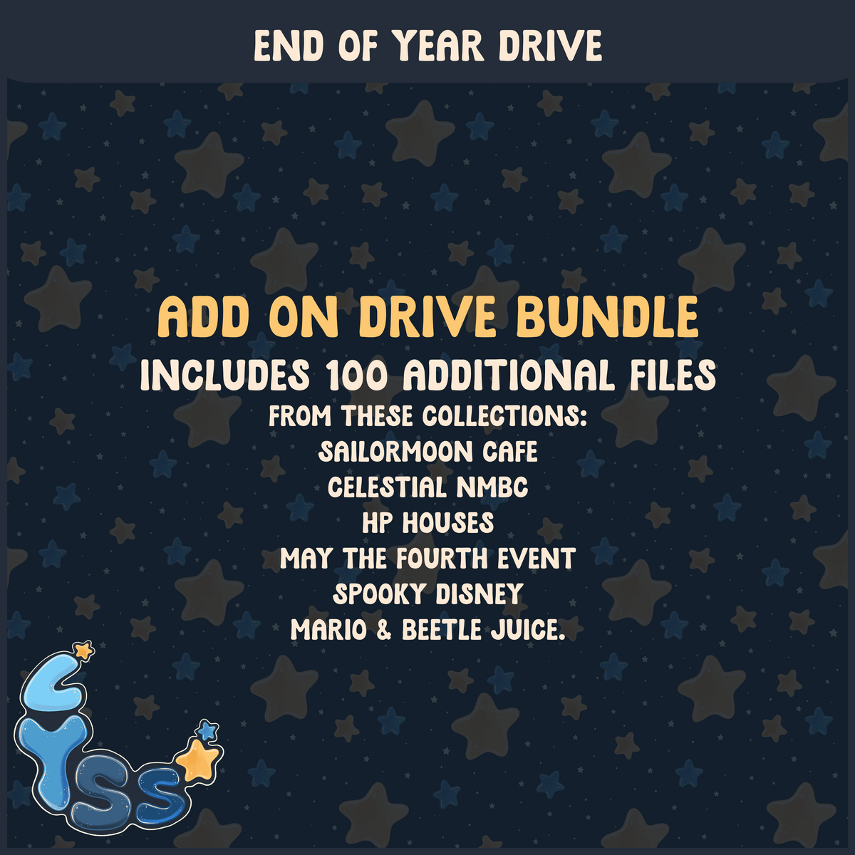 End of Year Add on Drive Bundle.