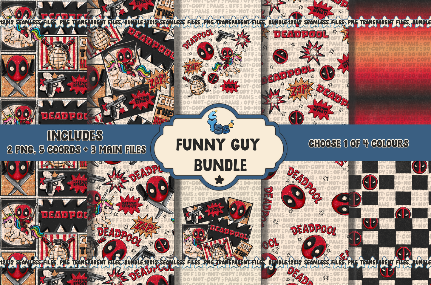 2025 - Lyss Doodles - BUNDLES - Superhero Collection - Funny Guy - 24LD089