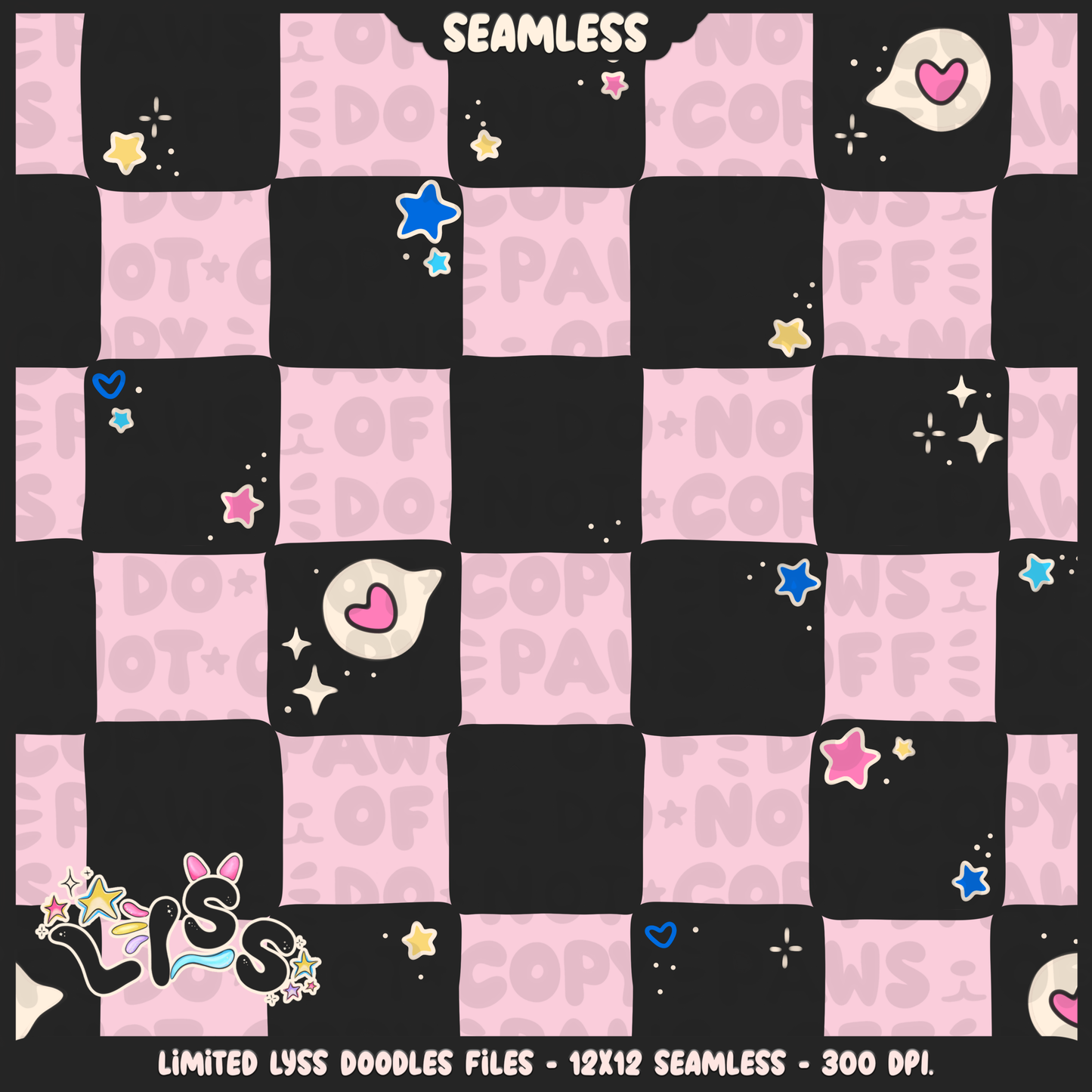 2023 - Lyss Doodles - Seamless - Coordinates - The Cutest Alien - 23LD015