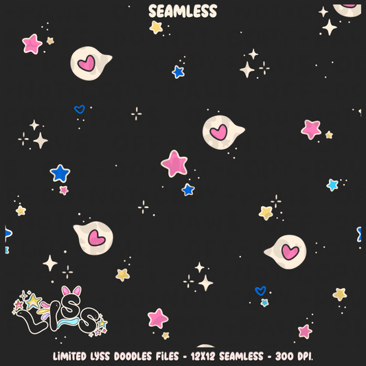 2023 - Lyss Doodles - Seamless - Coordinates - The Cutest Alien - 23LD015