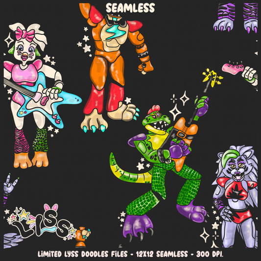 2023 - Lyss Doodles - Seamless - Mains - Animatronics - 23LD016