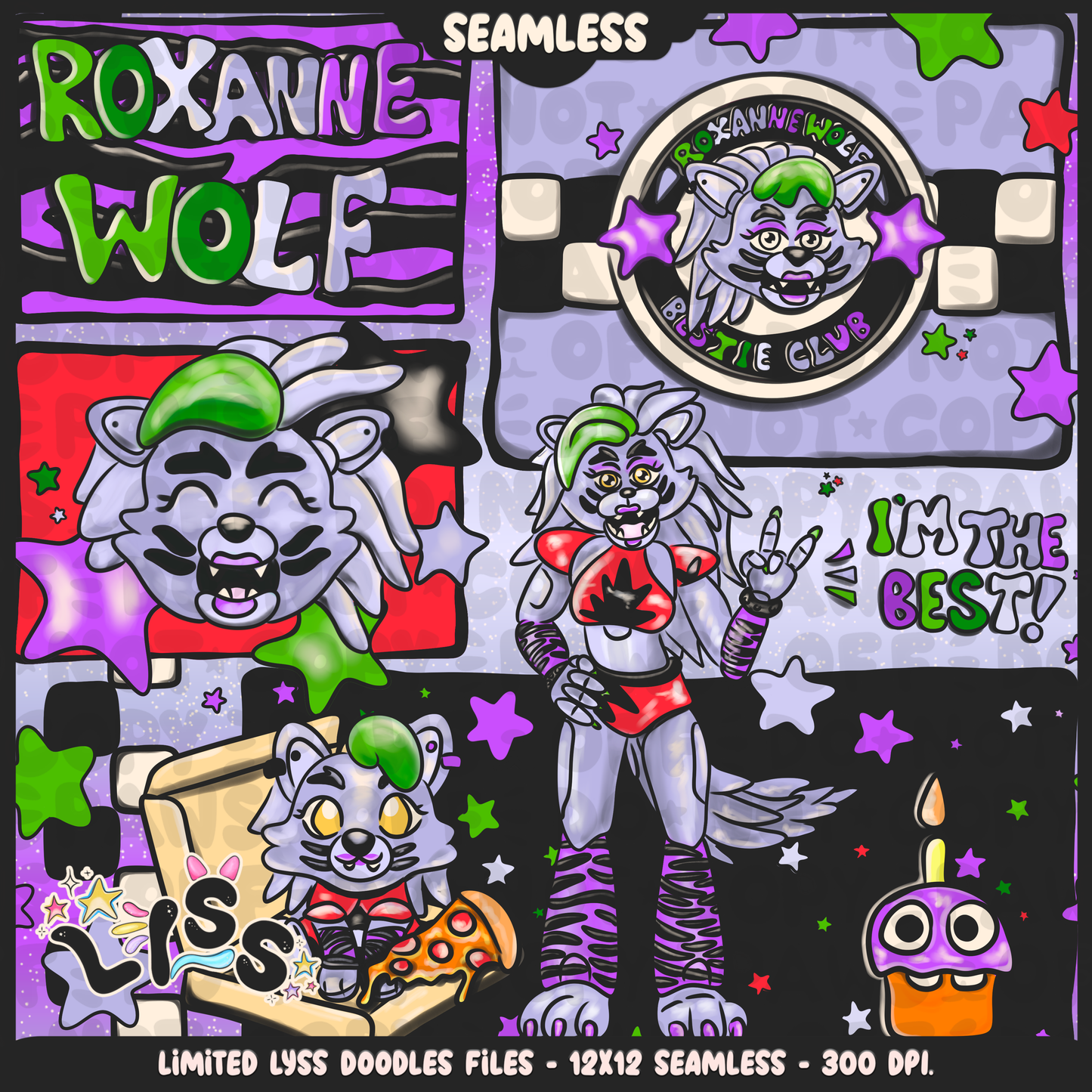 2023 - Lyss Doodles - Seamless - Mains - Animatronics - 23LD016