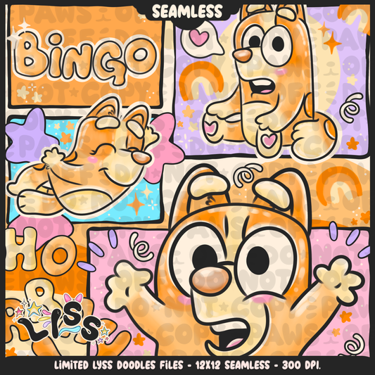 2023 - Lyss Doodles - Seamless - Mains - Fun Kids - 23LD017