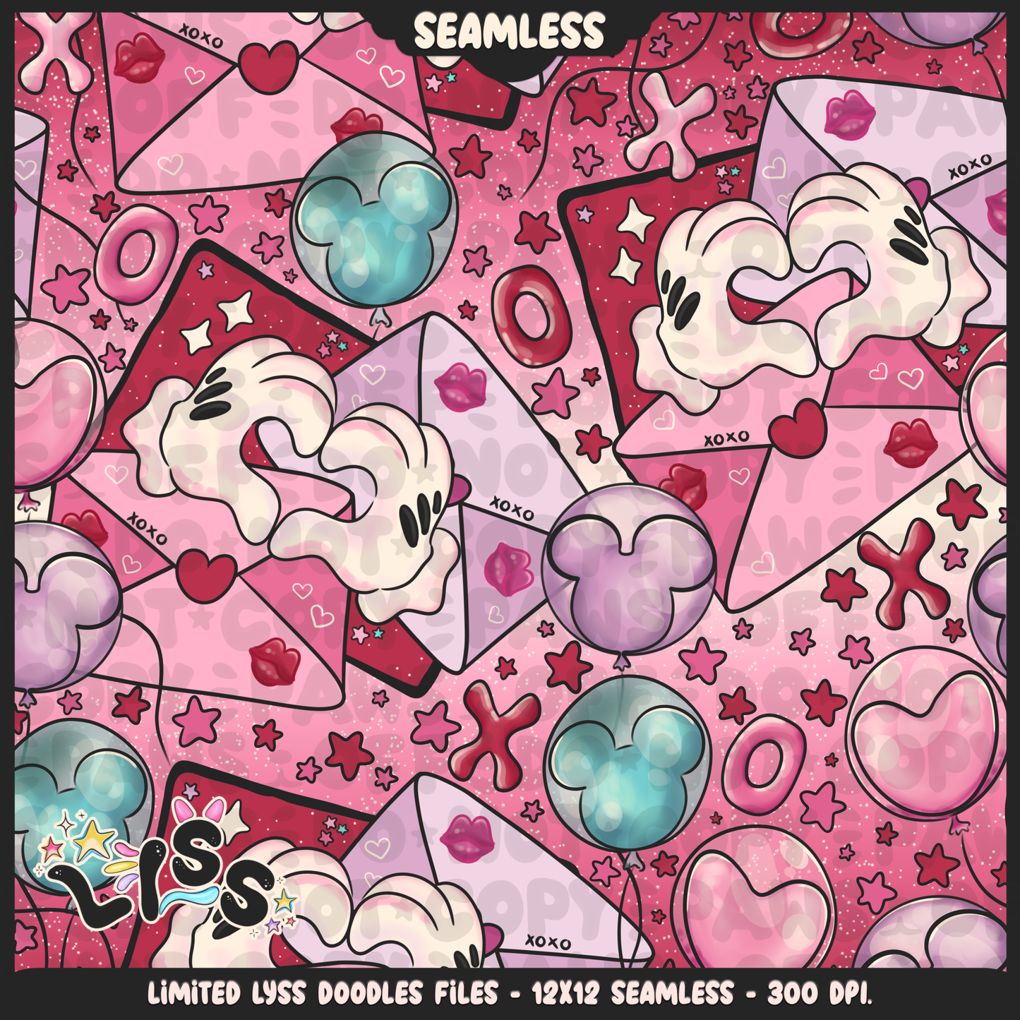 2023 - Lyss Doodles - Seamless - Mains - Lovers - 23LD018