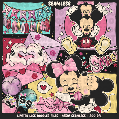 2023 - Lyss Doodles - Seamless - Mains - Lovers - 23LD018