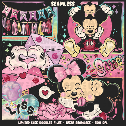 2023 - Lyss Doodles - Seamless - Mains - Lovers - 23LD018