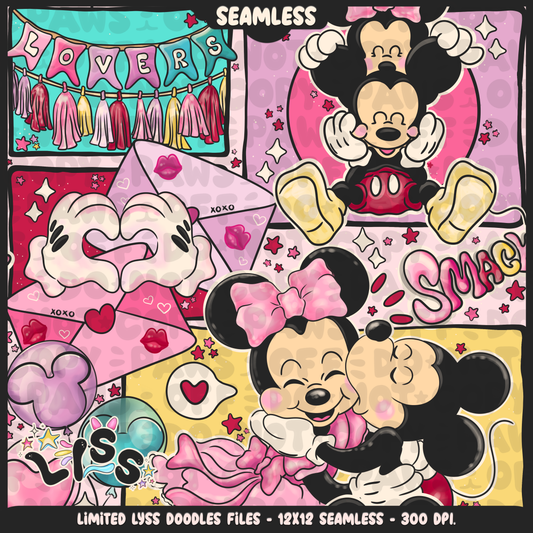 2023 - Lyss Doodles - Seamless - Mains - Lovers - 23LD018