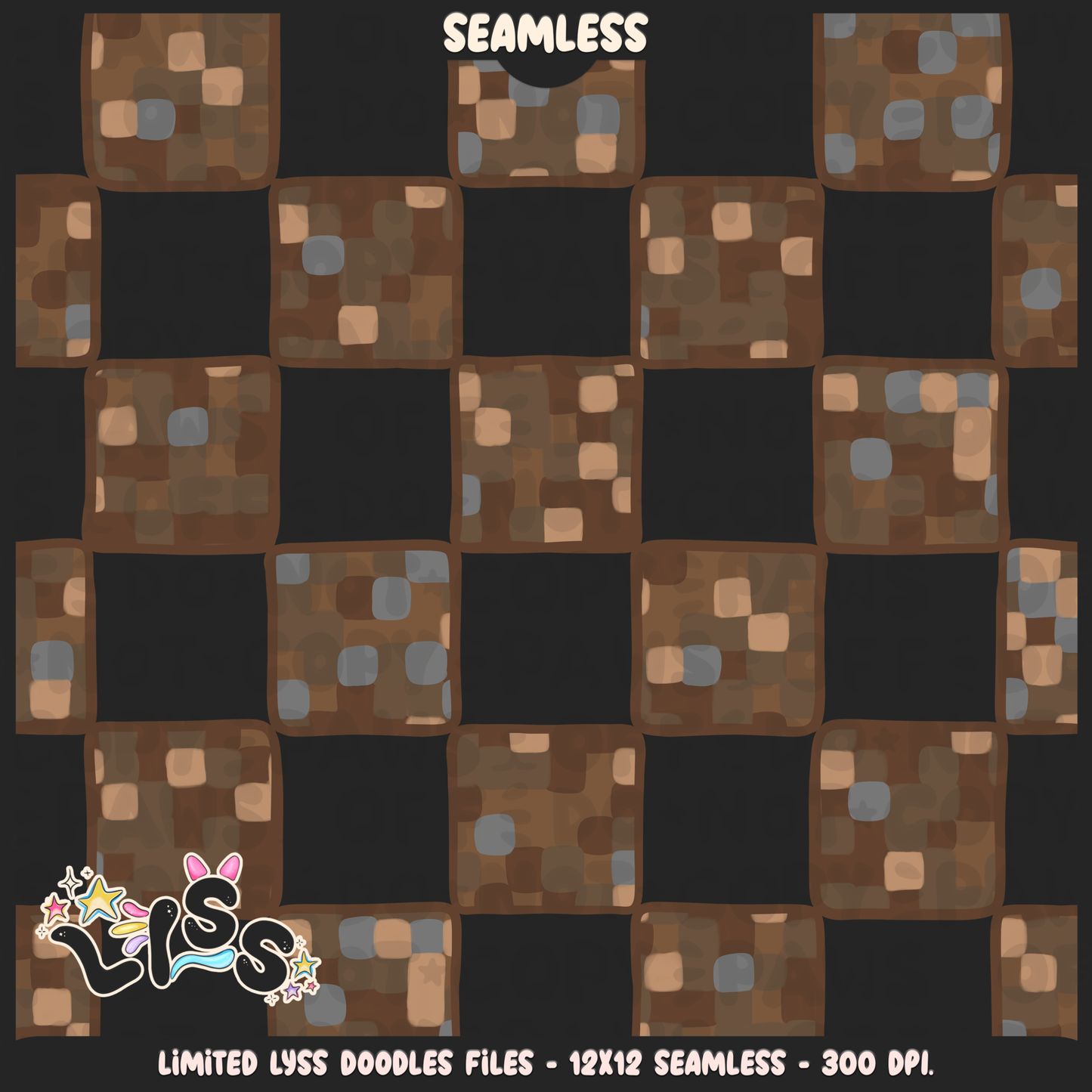 2023 - Lyss Doodles - Seamless - Coordinates - Block Game - Bold Checker Textures  - 23LD019