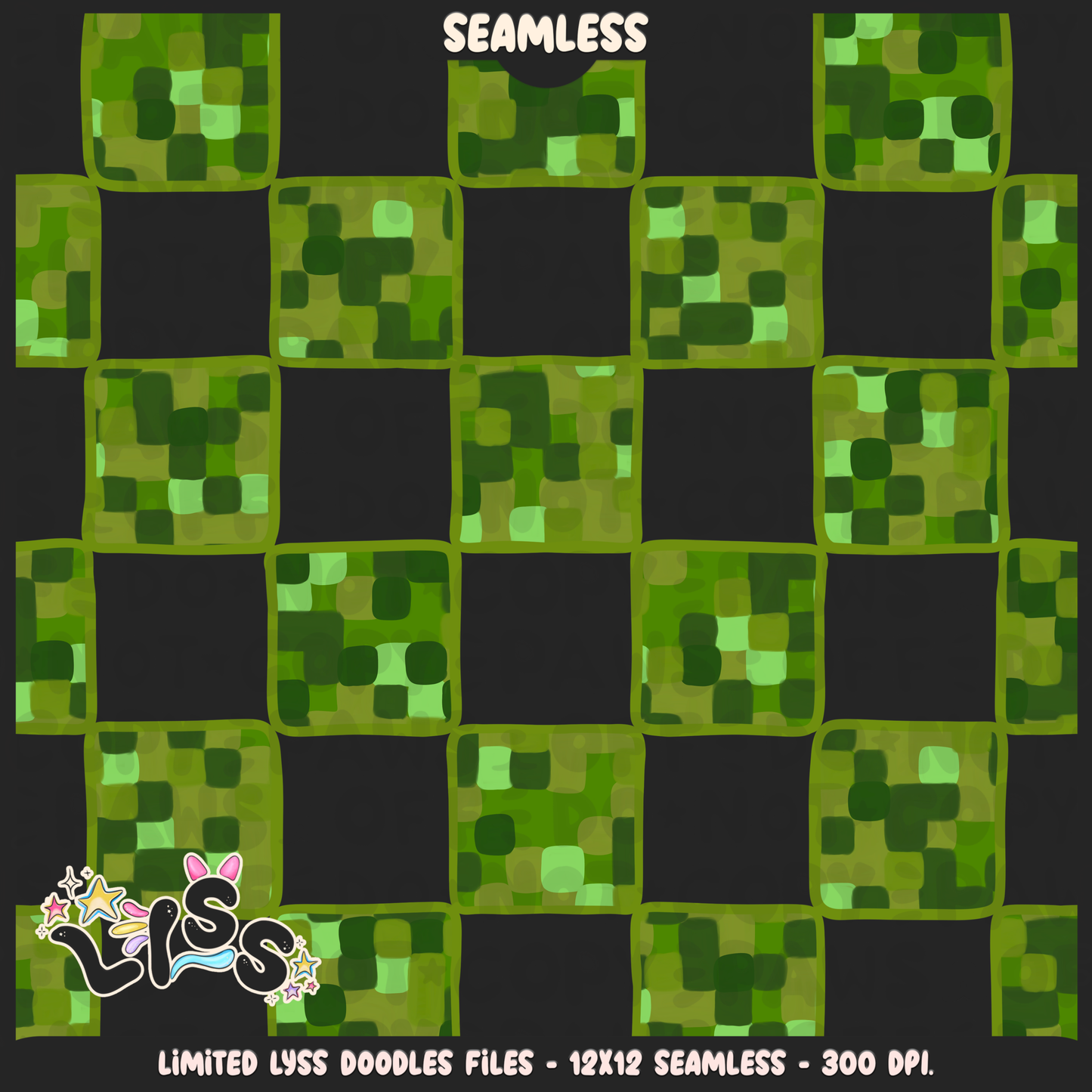 2023 - Lyss Doodles - Seamless - Coordinates - Block Game - Bold Checker Textures  - 23LD019