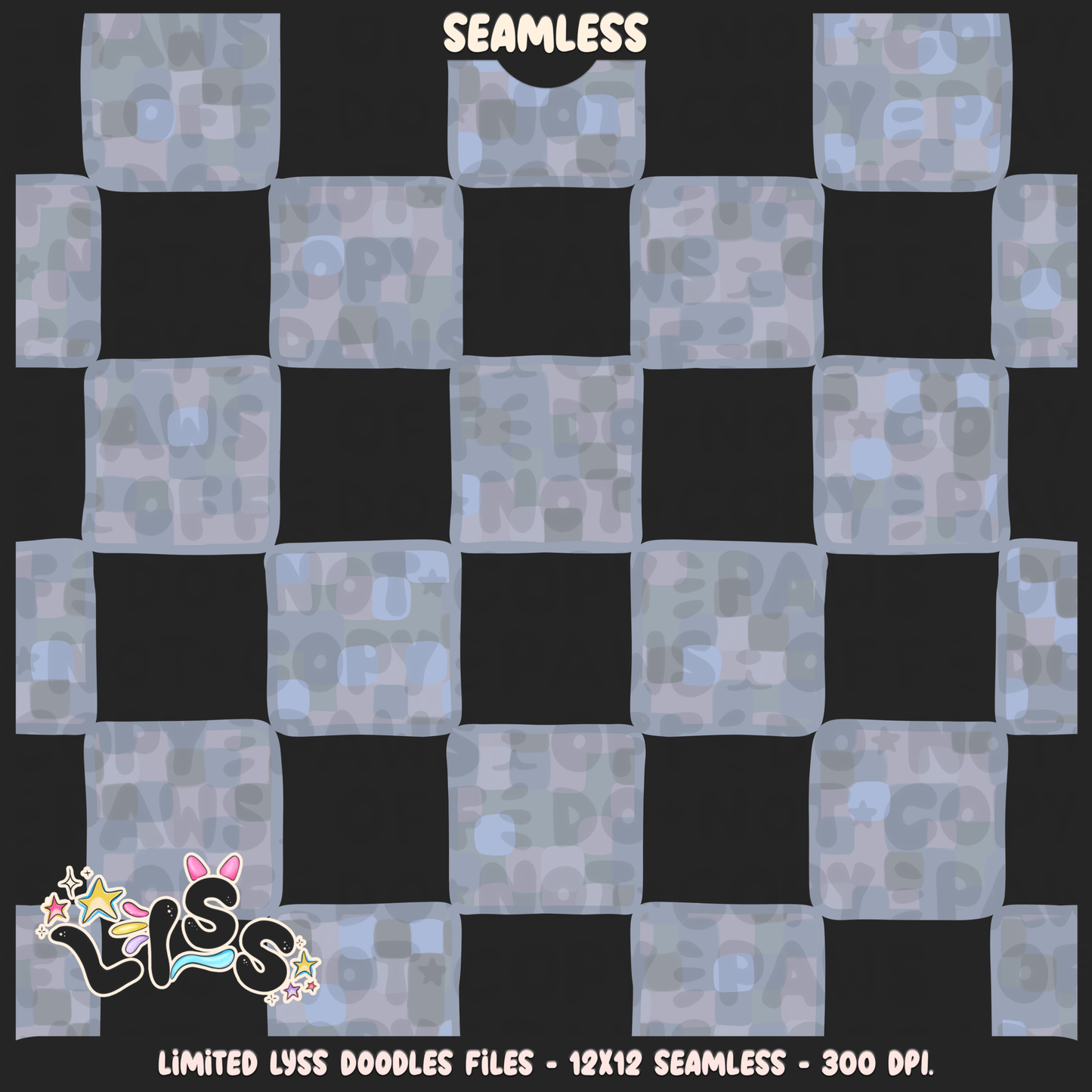 2023 - Lyss Doodles - Seamless - Coordinates - Block Game - Bold Checker Textures  - 23LD019