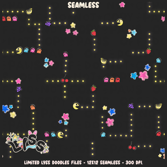 2023 - Lyss Doodles - Seamless - Coordinates - Retro Games - 23LD020