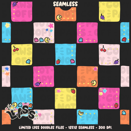 2023 - Lyss Doodles - Seamless - Coordinates - Retro Games - 23LD020
