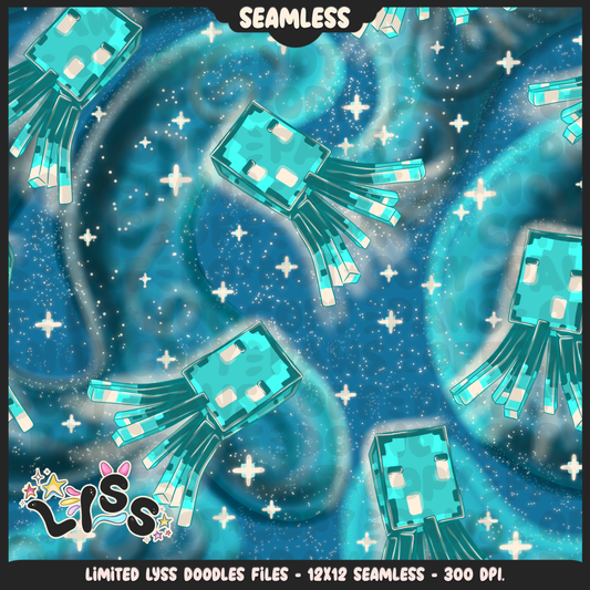 2023 - Lyss Doodles -  Seamless - Mains - Block Game - Ocean - 23LD021