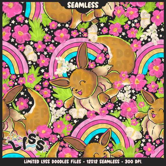 2023 - Lyss Doodles -  Seamless - Mains - Poke Collab - Eve - 23LD023