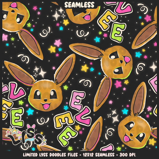 2023 - Lyss Doodles -  Seamless - Mains - Poke Collab - Eve - 23LD023