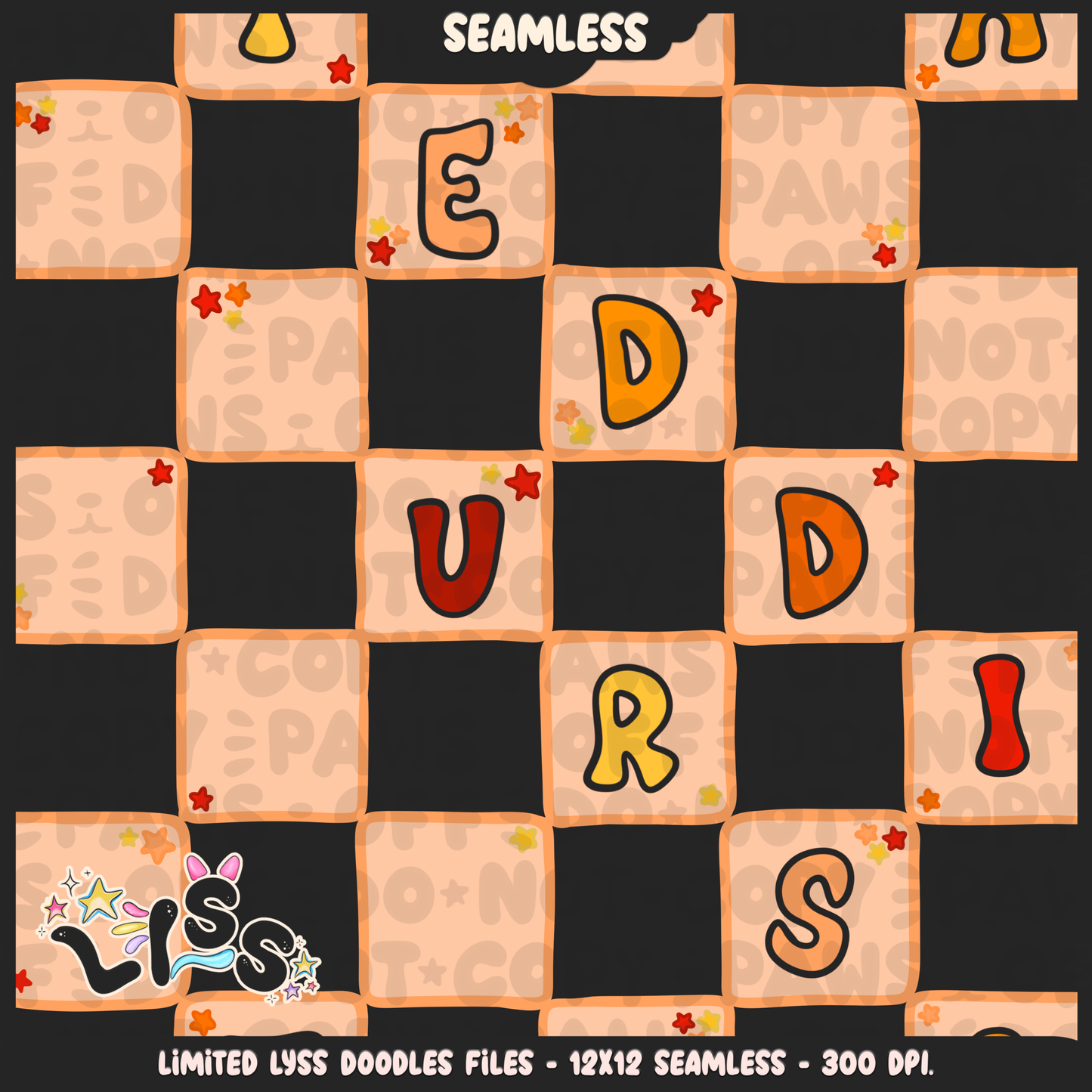 2023 - Lyss Doodles -  Seamless - Coordinates - Poke Collab - Teddi - 23LD024