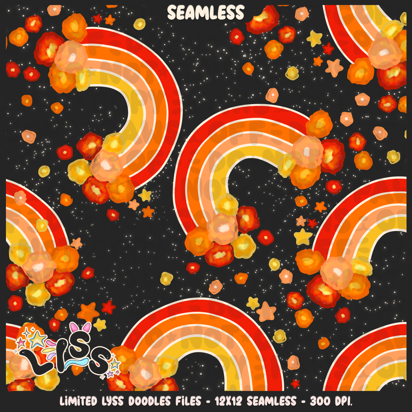 2023 - Lyss Doodles -  Seamless - Coordinates - Poke Collab - Teddi - 23LD024