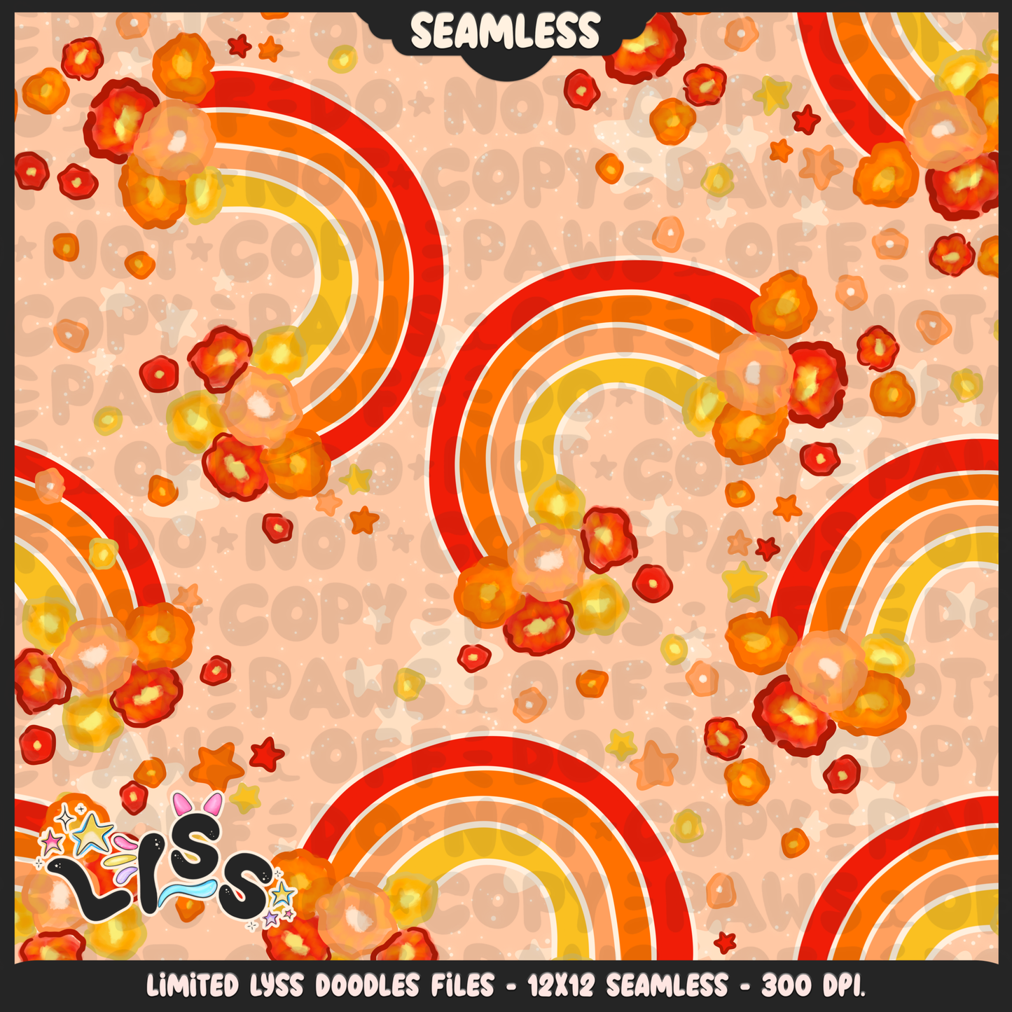 2023 - Lyss Doodles -  Seamless - Coordinates - Poke Collab - Teddi - 23LD024