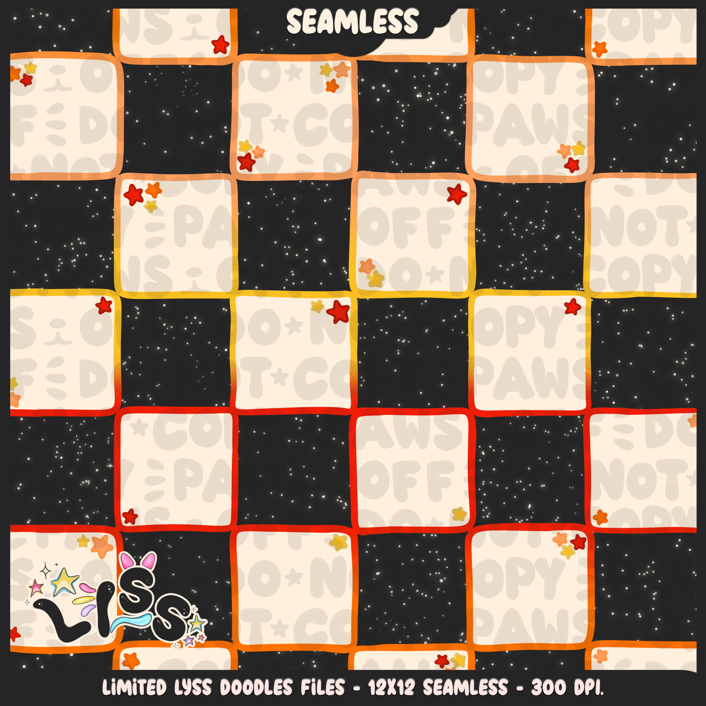 2023 - Lyss Doodles -  Seamless - Coordinates - Poke Collab - Teddi - 23LD024