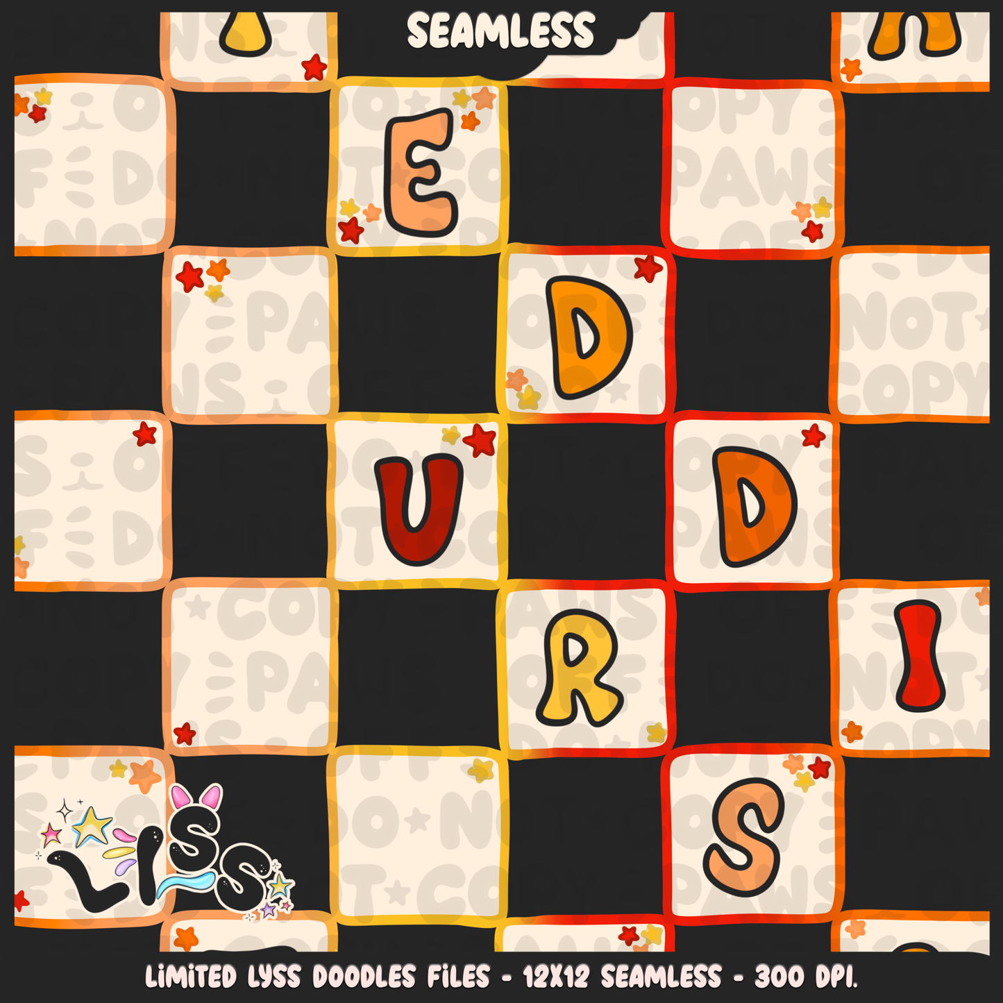 2023 - Lyss Doodles -  Seamless - Coordinates - Poke Collab - Teddi - 23LD024