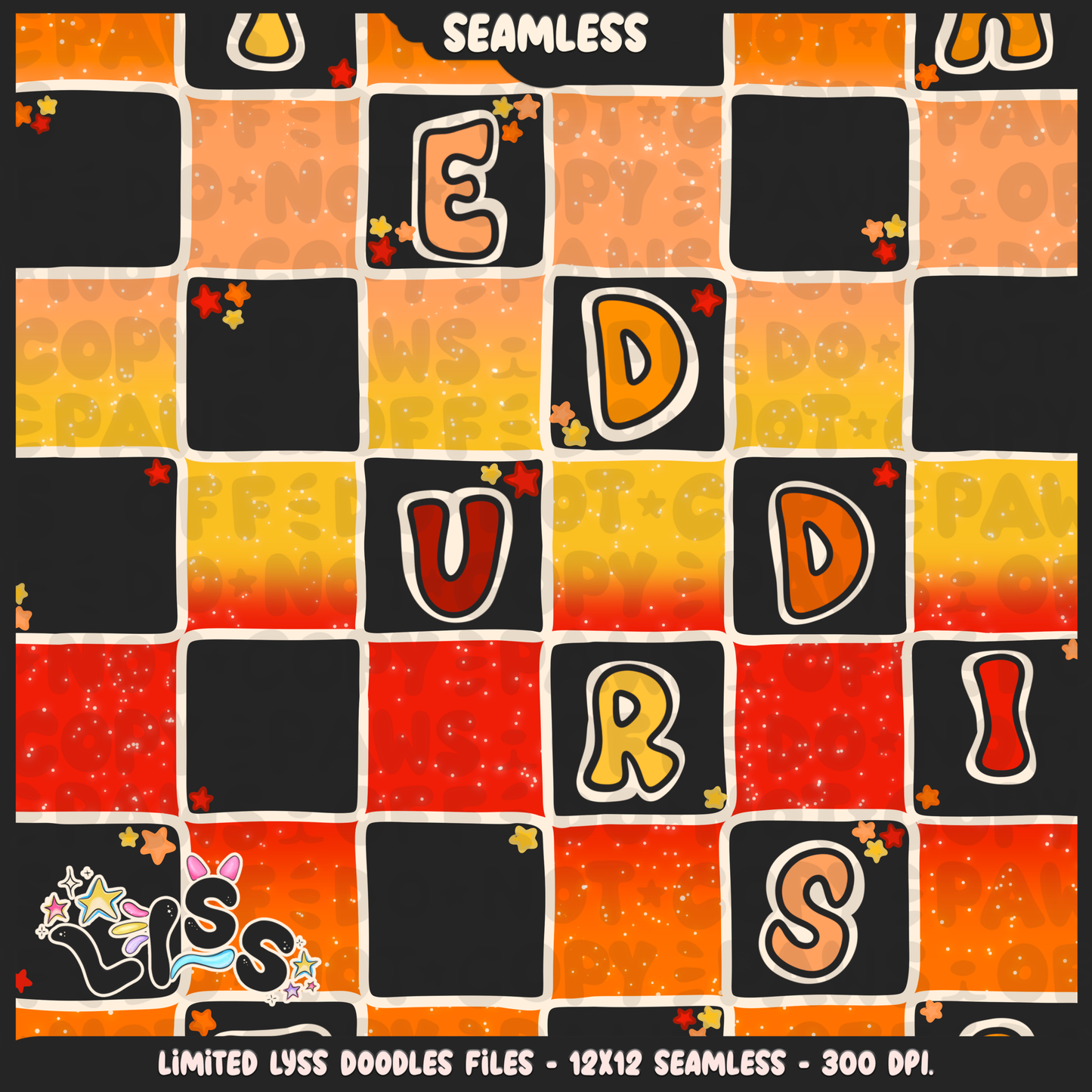 2023 - Lyss Doodles -  Seamless - Coordinates - Poke Collab - Teddi - 23LD024