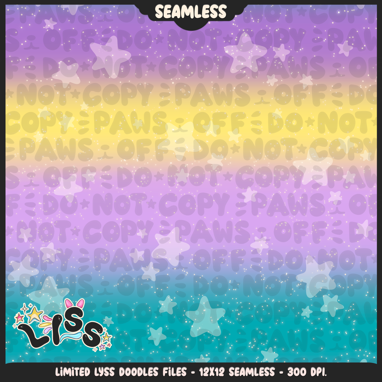 2023 - Lyss Doodles -  Seamless - Coordinate - Poke Collab - Psychic - 23LD025