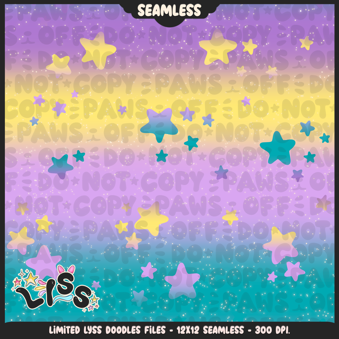 2023 - Lyss Doodles -  Seamless - Coordinate - Poke Collab - Psychic - 23LD025