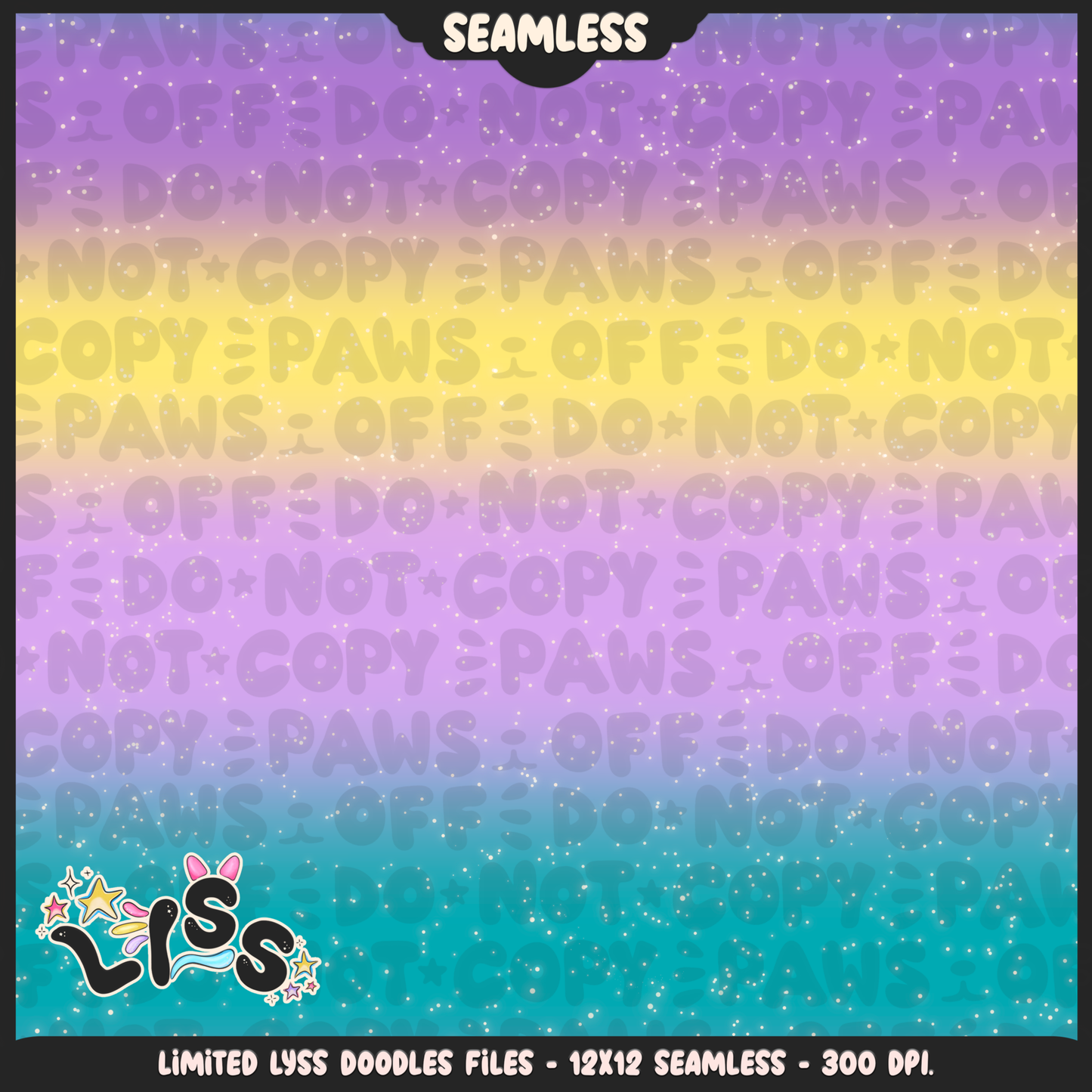 2023 - Lyss Doodles -  Seamless - Coordinates - Poke Collab - Psychic - 23LD025