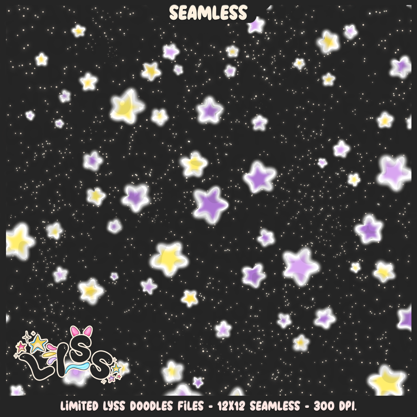 2023 - Lyss Doodles -  Seamless - Coordinate - Poke Collab - Psychic - 23LD025