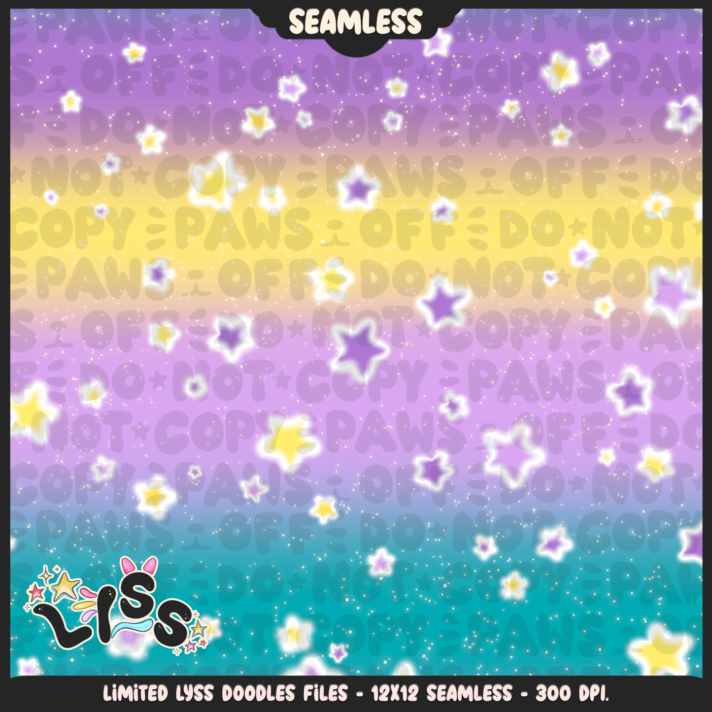 2023 - Lyss Doodles -  Seamless - Coordinate - Poke Collab - Psychic - 23LD025