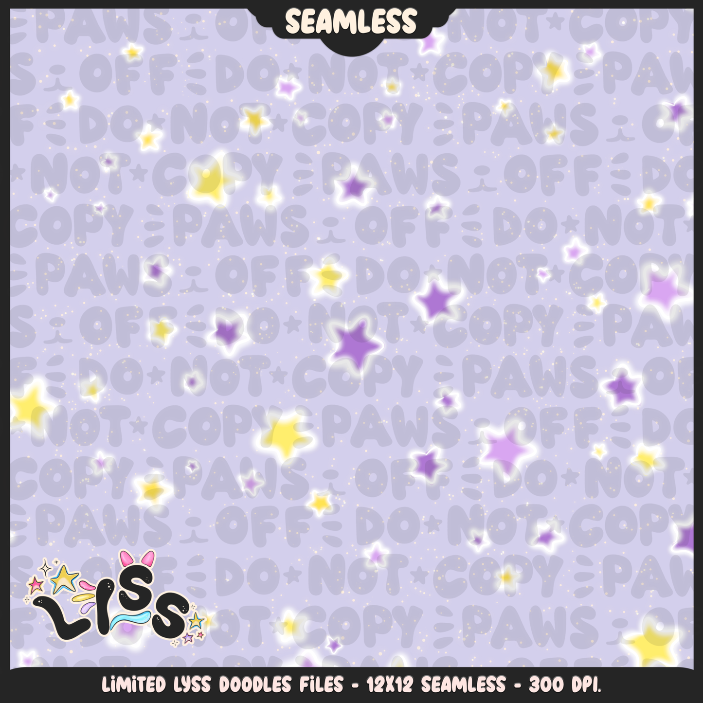2023 - Lyss Doodles -  Seamless - Coordinate - Poke Collab - Psychic - 23LD025