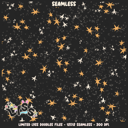 2023 - Lyss Doodles -  Seamless - Coordinate - Magical World - Stars - 23LD026