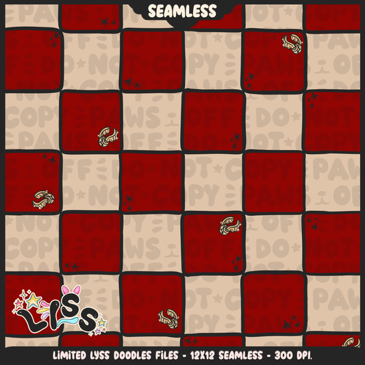 2023 - Lyss Doodles -  Seamless - Coordinate - Magical World - Checkers - 23LD026