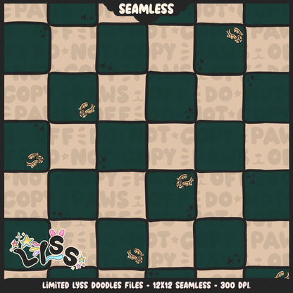 2023 - Lyss Doodles -  Seamless - Coordinate - Magical World - Checkers - 23LD026