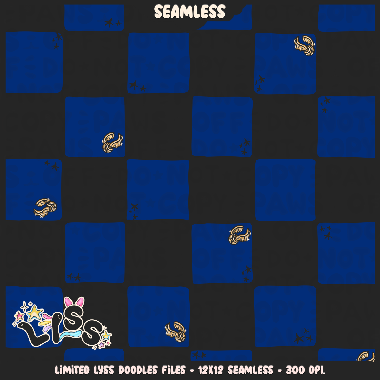 2023 - Lyss Doodles -  Seamless - Coordinate - Magical World - Checkers - 23LD026