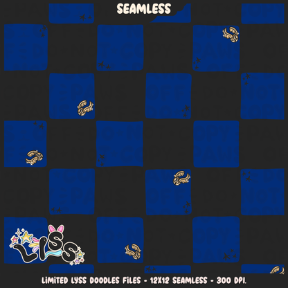 2023 - Lyss Doodles -  Seamless - Coordinate - Magical World - Checkers - 23LD026