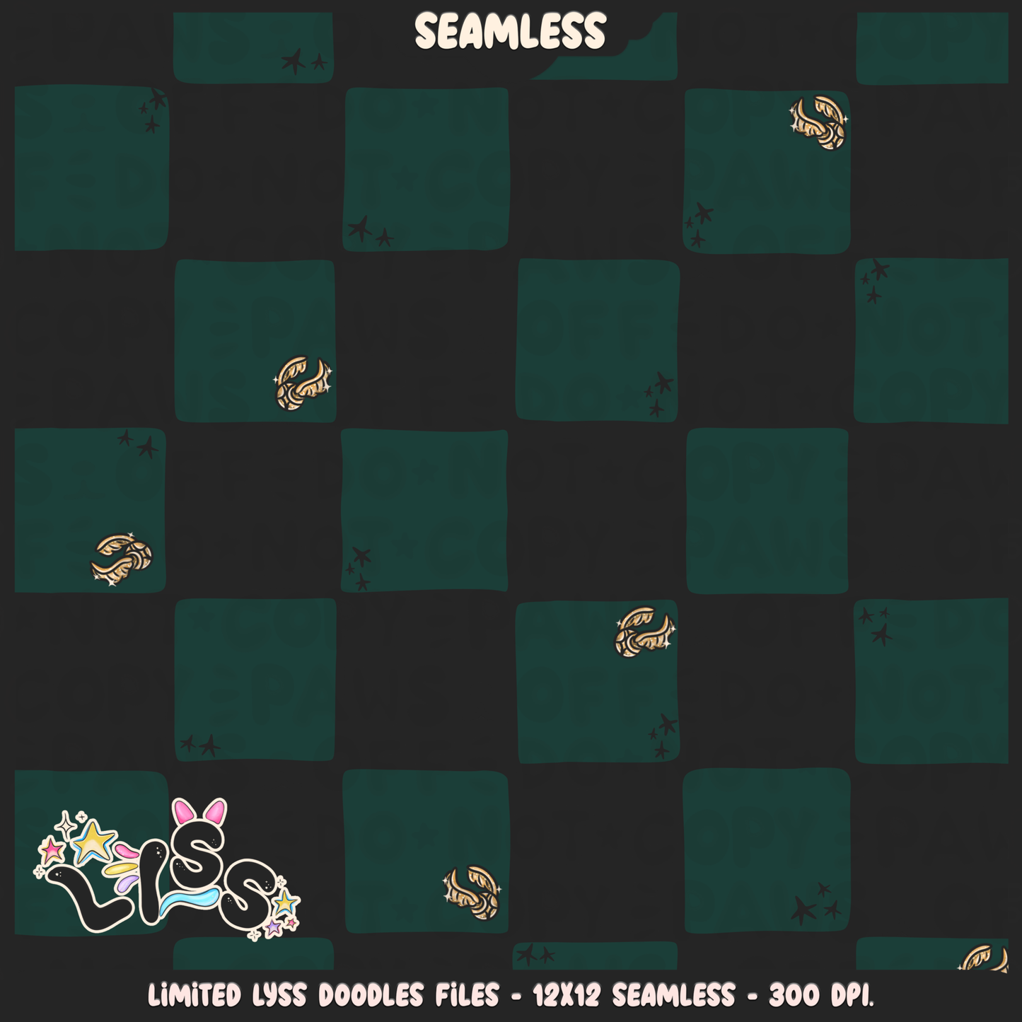 2023 - Lyss Doodles -  Seamless - Coordinate - Magical World - Checkers - 23LD026