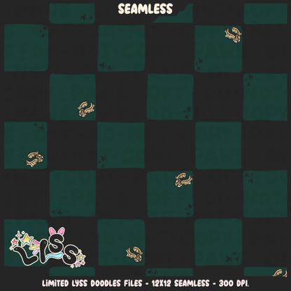 2023 - Lyss Doodles -  Seamless - Coordinate - Magical World - Checkers - 23LD026