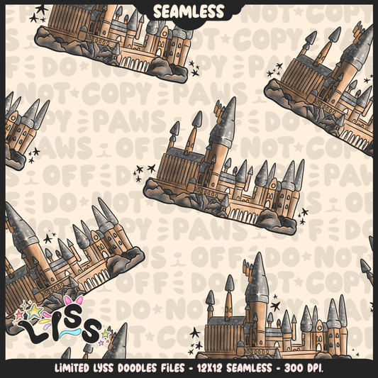 2023 - Lyss Doodles -  Seamless - Mains - Magical World - Castle - 23LD026
