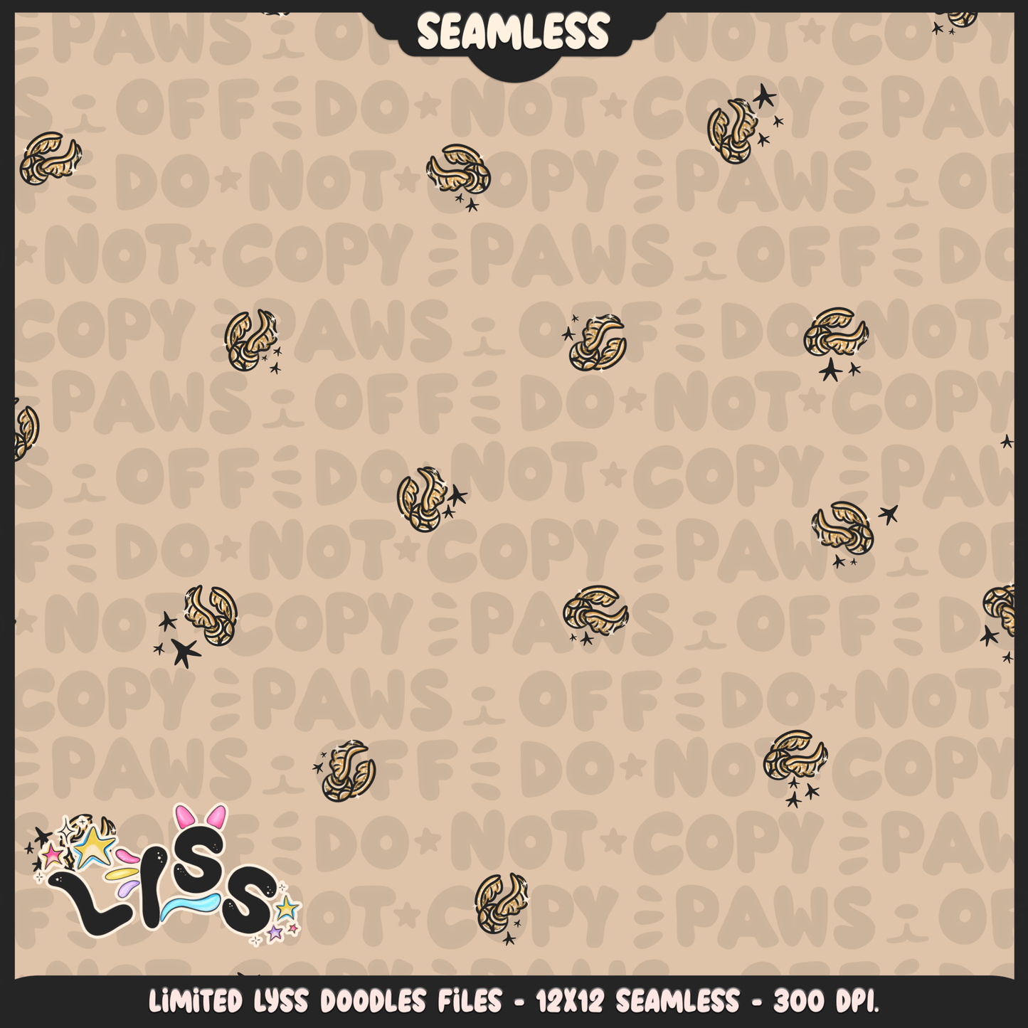 2023 - Lyss Doodles -  Seamless - Mains - Magical World - Snitch - 23LD026