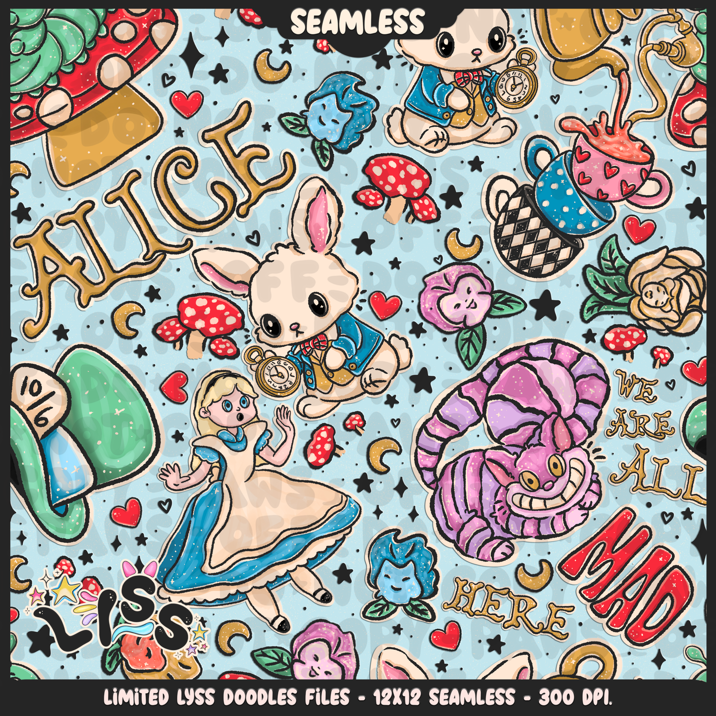 2024 - Lyss Doodles - Seamless - Mains - Rabbithole - 24LD076