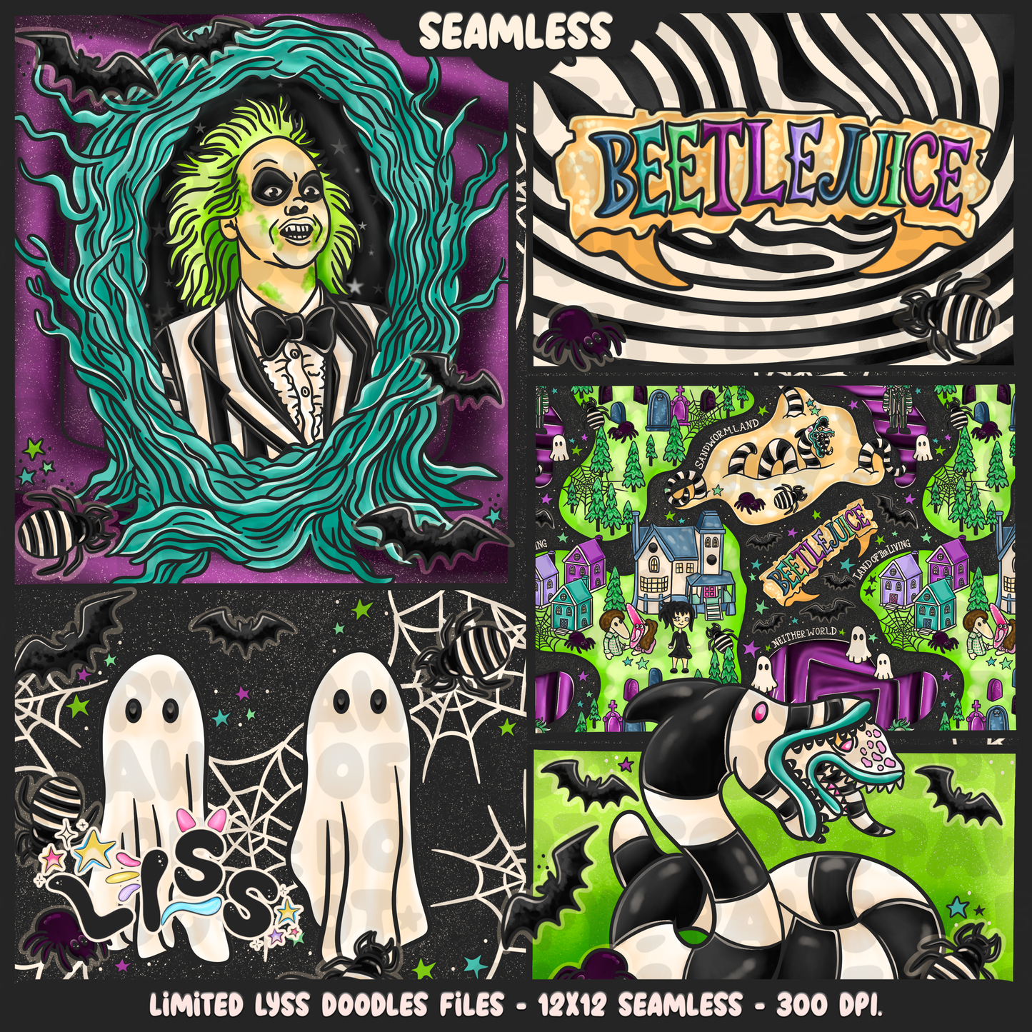 2024 - Lyss Doodles - Seamless - Mains - Beetle x Love kyr Collab - 24LD052